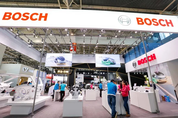 Θέα Από Περίπτερο Της Bosch Κατά 14Ο Πεκίνο International Automotive — Φωτογραφία Αρχείου