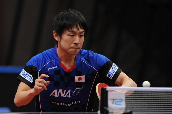 Koki Niwa Japan Returns Shot Xin China Men Singles Quarterfinal — Stock Photo, Image