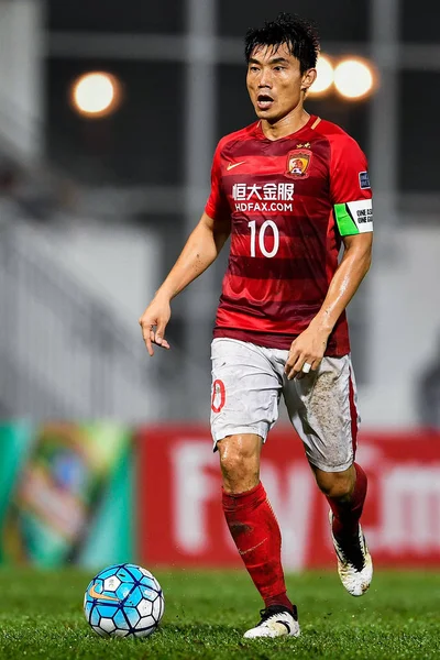 Zheng Zhi Del Guangzhou Evergrande Taobao China Compite Contra Eastern — Foto de Stock