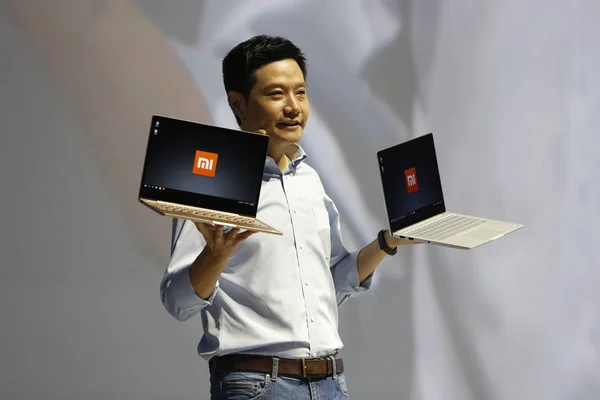 Αρχείο Lei Jun Πρόεδρος Και Διευθύνων Σύμβουλος Της Xiaomi Τεχνολογίας — Φωτογραφία Αρχείου