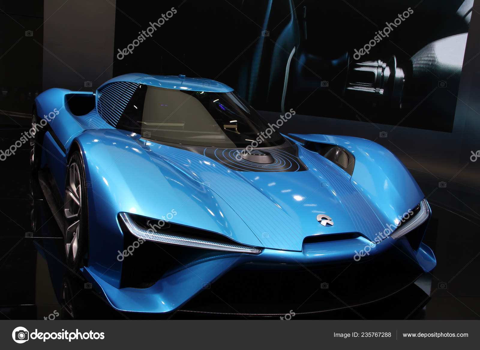 Nextev Nio Ep9 Electric Supercar Display 17th Shanghai International Automobile Stock Editorial Photo C Chinaimages