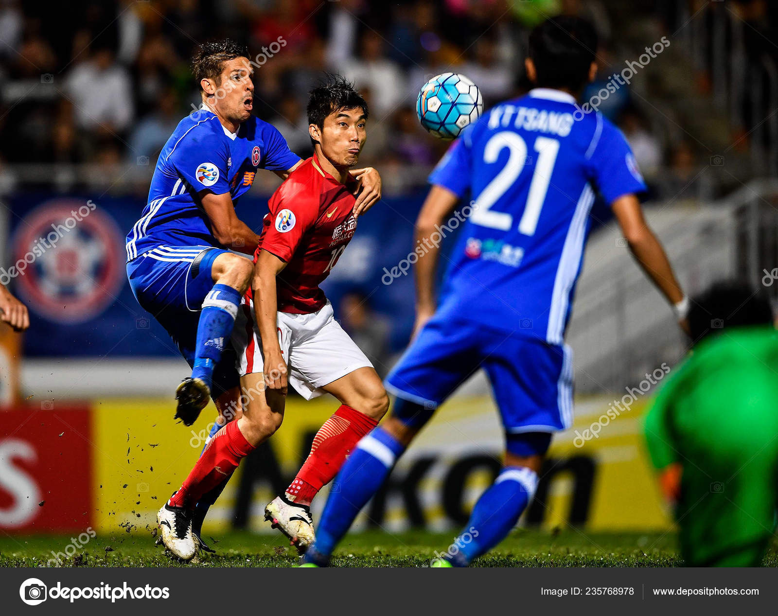 Zheng Zhi China Guangzhou Evergrande Taobao Center Challenges Players Hong Stock Editorial Photo C Chinaimages 235768978