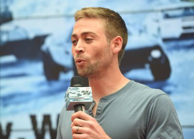 American actor Cody Walker attends a press conference to promote new movie 