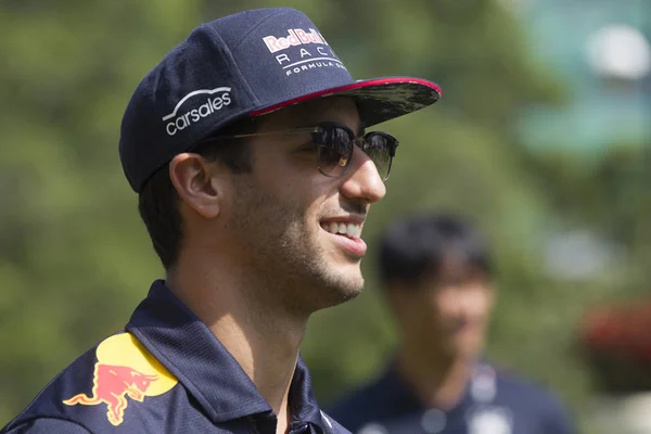 Der Australische Pilot Daniel Ricciardo Von Red Bull Racing Nimmt — Stockfoto