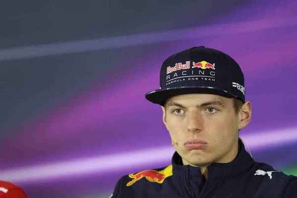 Piloto Holandés Max Verstappen Red Bull Racing Asiste Una Conferencia — Foto de Stock