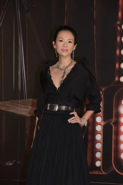 Actriz China Zhang Ziyi Llega Alfombra Roja Para Ceremonia Presentación — Foto de Stock