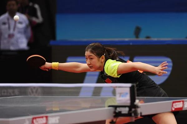 중국의 일본의 Miu 히라노 자신의 Ittf 동쪽으로 중국의 2017 아시아 — 스톡 사진