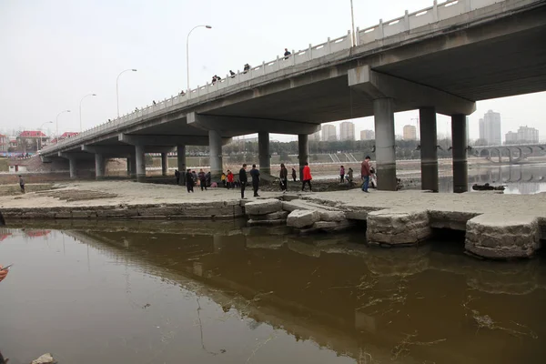 Veduta Del Ponte Qingying Della Dinastia Ming 1368 1644 Riemergente — Foto Stock