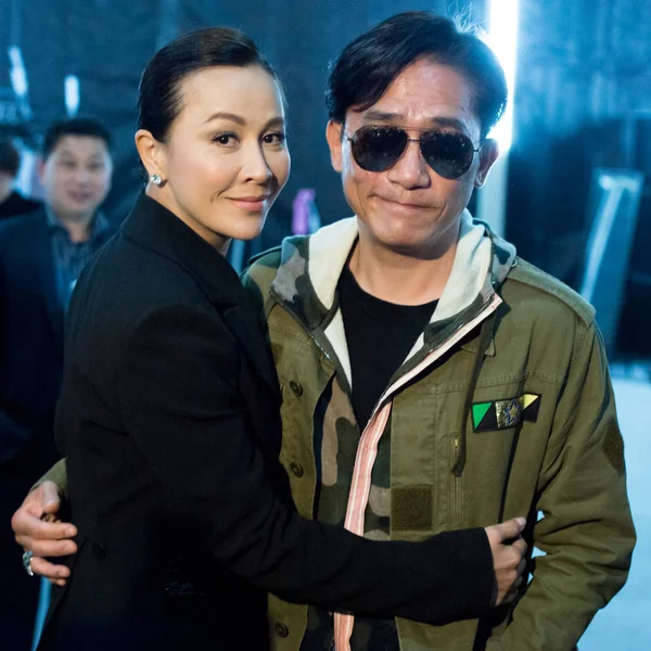 Actriz Hong Kong Carina Lau Izquierda Marido Actor Tony Leung — Foto de Stock
