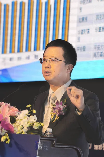Liang Xinjun Vice Styrelseordförande Och För Fosun Group Levererar Ett — Stockfoto
