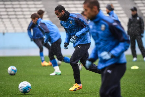 Spieler Des Japanischen Kawasaki Frontale Nehmen Einer Trainingseinheit Für Ein — Stockfoto