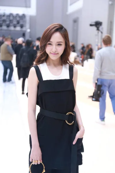 Actrice Chinoise Tang Yan Pose Défilé Mode Chloé Lors Fashion — Photo