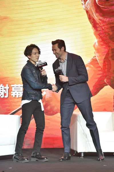 Avustralyalı Aktör Hugh Jackman Doğru Onun Ilk Asya Film Galası — Stok fotoğraf