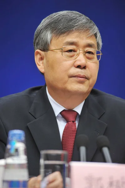 Guo Shuqing Nowy Prezes China Banking Regulatory Commission Cbrc Uczęszcza — Zdjęcie stockowe