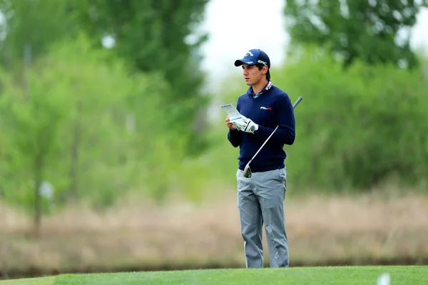 Matteo Manassero Van Italië Neemt Deel Aan Een Training Tijdens — Stockfoto