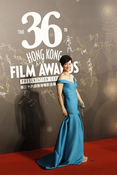 Attrice Hong Kong Kara Wai Arriva Sul Tappeto Rosso Cerimonia — Foto Stock