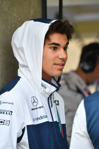 Piloto Canadiense Fórmula Lance Stroll Williams Fotografiado Durante Una Sesión —  Fotos de Stock