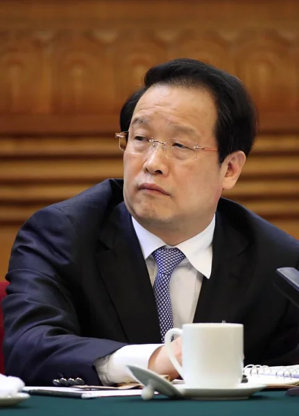 Xiang Junbo Vervolgens Voorzitter Van China Insurance Regulatory Commission Circ — Stockfoto