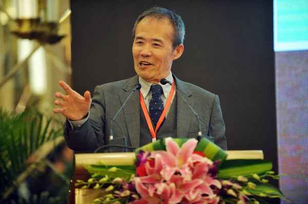 Wang Shi Chairman China Vanke Ltd Delivers Speech Business Summit — Stock Photo, Image