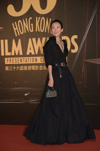 Attrice Cinese Zhang Ziyi Arriva Sul Tappeto Rosso Cerimonia Presentazione — Foto Stock