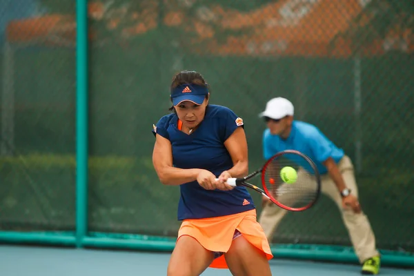 Çin Peng Shuai Bir Atış Için Riko Sawayanagi Japonya Nın — Stok fotoğraf