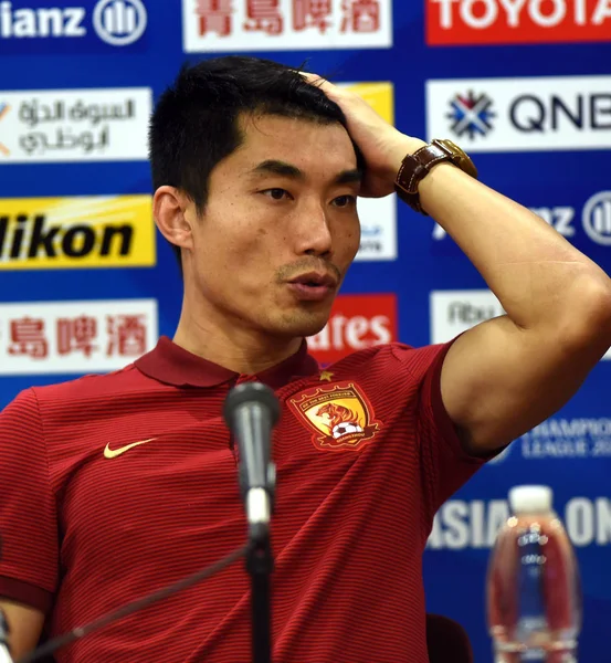 Guangzhou Evergrande Dari Tiongkok Menghadiri Konferensi Pers Untuk Pertandingan Grup — Stok Foto