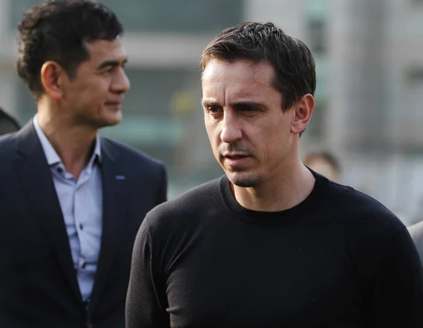 Futbolista Inglés Gary Neville Asiste Ceremonia Graduación Sport Spot Academy — Foto de Stock