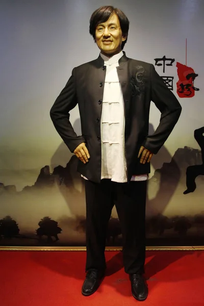 Escultura Cera Mala Calidad Estrella Kungfu Hong Kong Jackie Chan —  Fotos de Stock