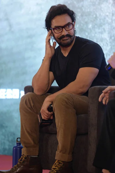 Acteur Indien Aamir Khan Assiste Une Conférence Presse Pour Film — Photo