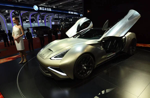 Carro Super Esportivo Vulcano Titanium Icona Está Exibição Durante Xvii — Fotografia de Stock