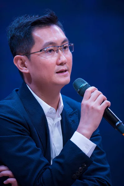 Pony Huateng Vorsitzender Und Ceo Von Tencent Holdings Ltd Spricht — Stockfoto