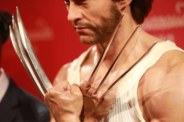 Voksfigur Wolverine Spillet Australsk Skuespiller Hugh Jackman Den Amerikanske Men - Stock-foto
