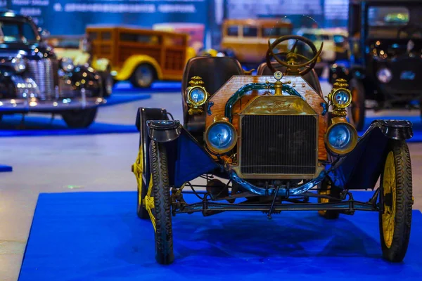 Gammal Timer Bil 1916 Ford Modell Touring Mässing Utställda Vintage — Stockfoto