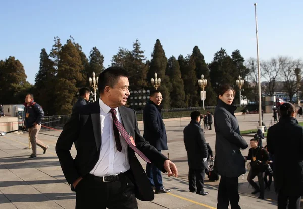 Liu Yonghao Presidente Del Grupo Nueva Esperanza Llega Gran Salón — Foto de Stock