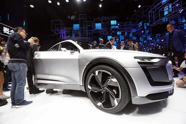 Audi Tron Sportback Concept Car Vidění Během Shanghai International Automobile — Stock fotografie