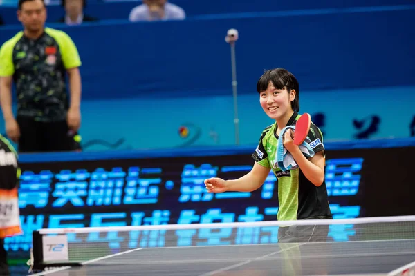 Onların Tek Bayanlar Final Seamaster Ittf Asya Masa Tenisi Şampiyonası — Stok fotoğraf