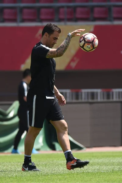 Kepala Pelatih Fabio Cannavaro Dari Tianjin Quanjian Mengambil Bagian Dalam — Stok Foto
