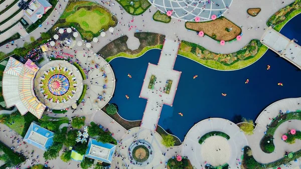 Vue Aérienne Shanghai Disneyland Shanghai Disney Resort Pudong Shanghai Chine — Photo