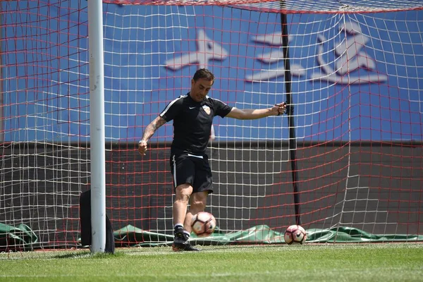 Förbundskapten Fabio Cannavaro Tianjin Quanjian Tar Del Träningen Inför Den — Stockfoto