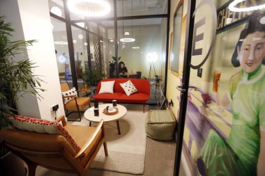 Inside view of a WeWork co-working space in Shanghai, China, 28 February 2017