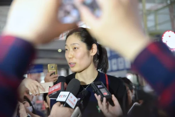 Estrella China Voleibol Zhu Ting Del Equipo Nacional Voleibol Femenino —  Fotos de Stock