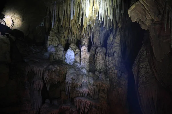 Vue Intérieure Une Grotte Karstique Nouvellement Découverte Dans Couloir Vers — Photo