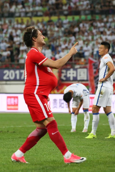 Futbolista Brasileño Alexandre Rodrigues Silva Conocido Como Pato Tianjin Quanjian —  Fotos de Stock