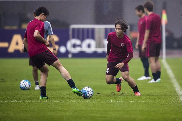 Jogadores Kashima Antlers Japão Participam Uma Sessão Treinamento Antes Rodada — Fotografia de Stock