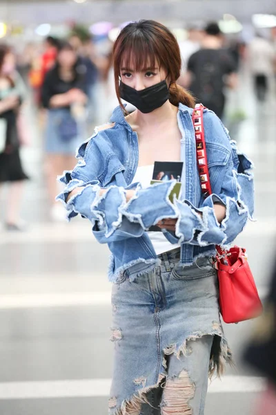 Cantante Taiwanés Jolin Tsai Representa Aeropuerto Internacional Beijing Capital Beijing — Foto de Stock