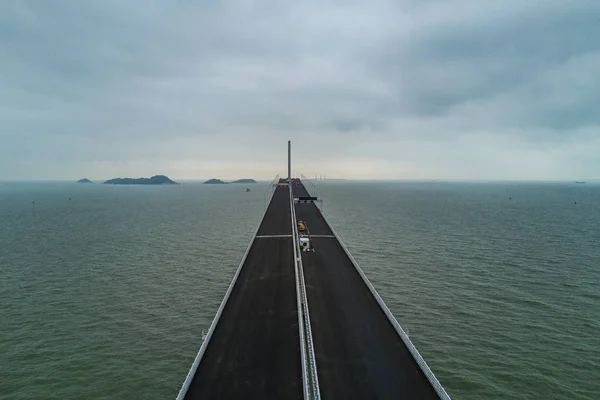 Вид Воздуха Самый Длинный Мире Мостик Мост Гонконг Чжухай Макао — стоковое фото
