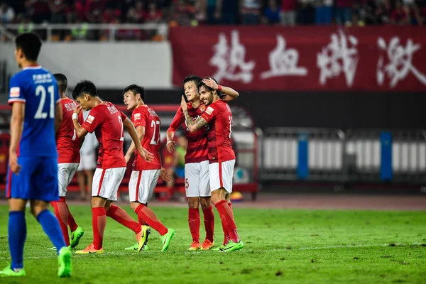 Der Brasilianische Fußballspieler Ricardo Goulart Links Von Guangzhou Evergrande Taobao — Stockfoto