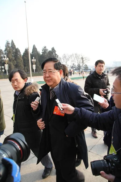 Xianmin Presidente China Southern Airlines Entrevistado Cuando Llega Gran Salón —  Fotos de Stock
