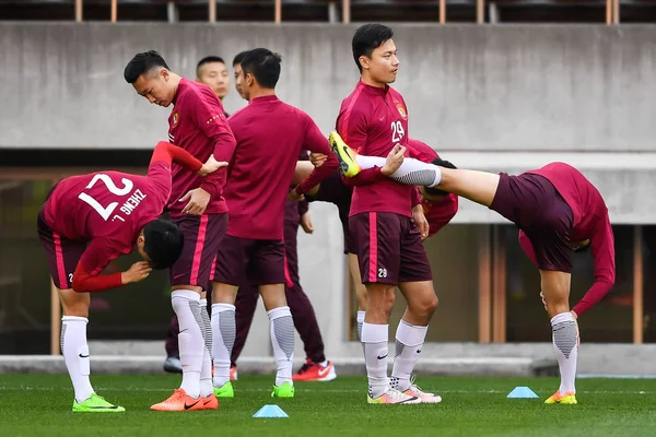Παίκτες Της Κίνας Κασίβα Λάβει Μέρος Μια Συνεδρία Κατάρτισης Μπροστά — Φωτογραφία Αρχείου