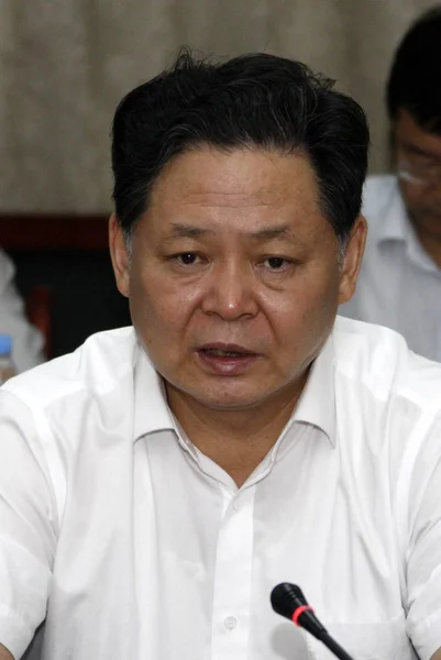 File Yang Zhenchao Vice Governador Província Anhui Participa Uma Reunião — Fotografia de Stock